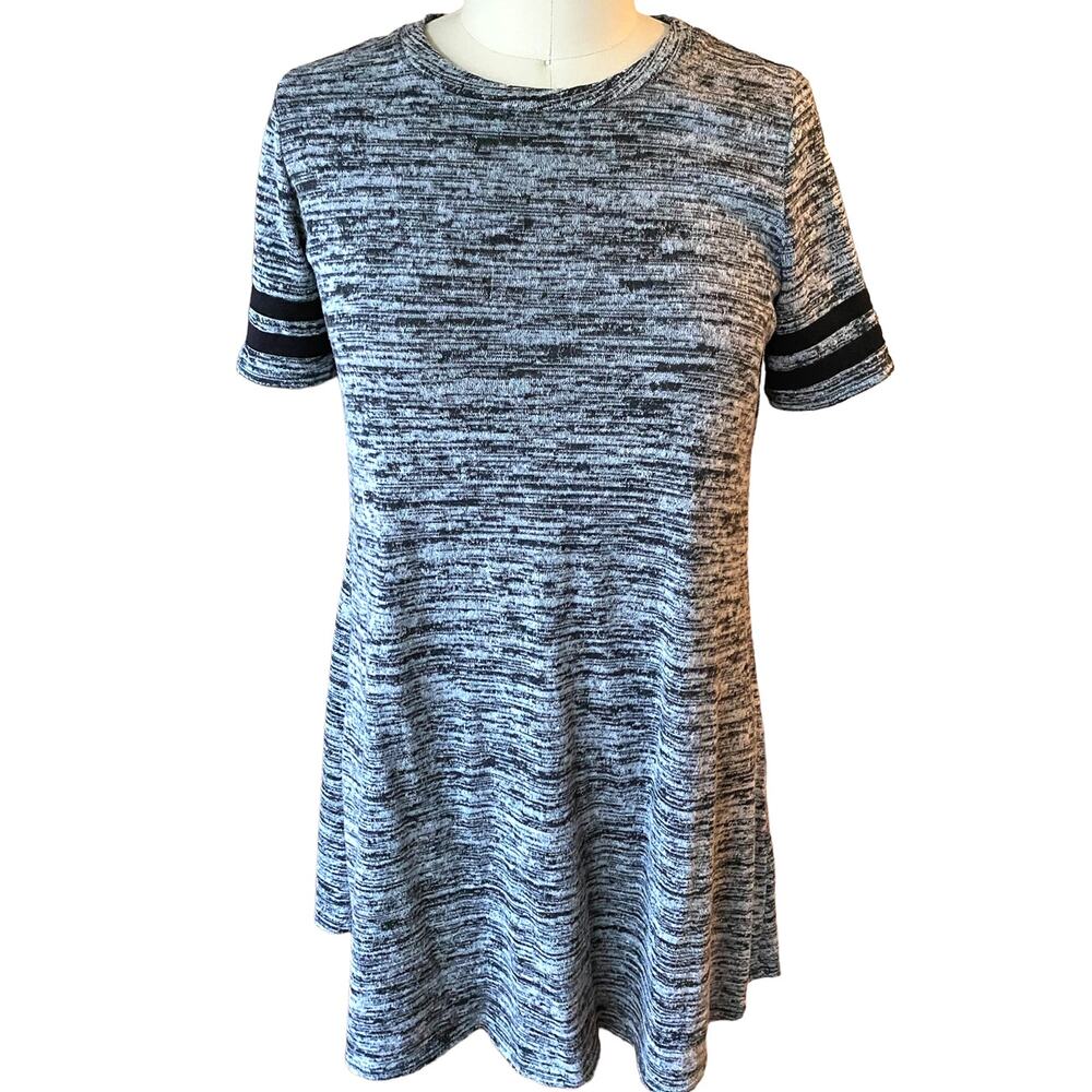 BOBEAU Black & Gray Thin Sweater Knit Dress ~ Women's Size MEDIUM